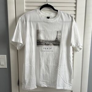 Wild fable tee Large Paris France white